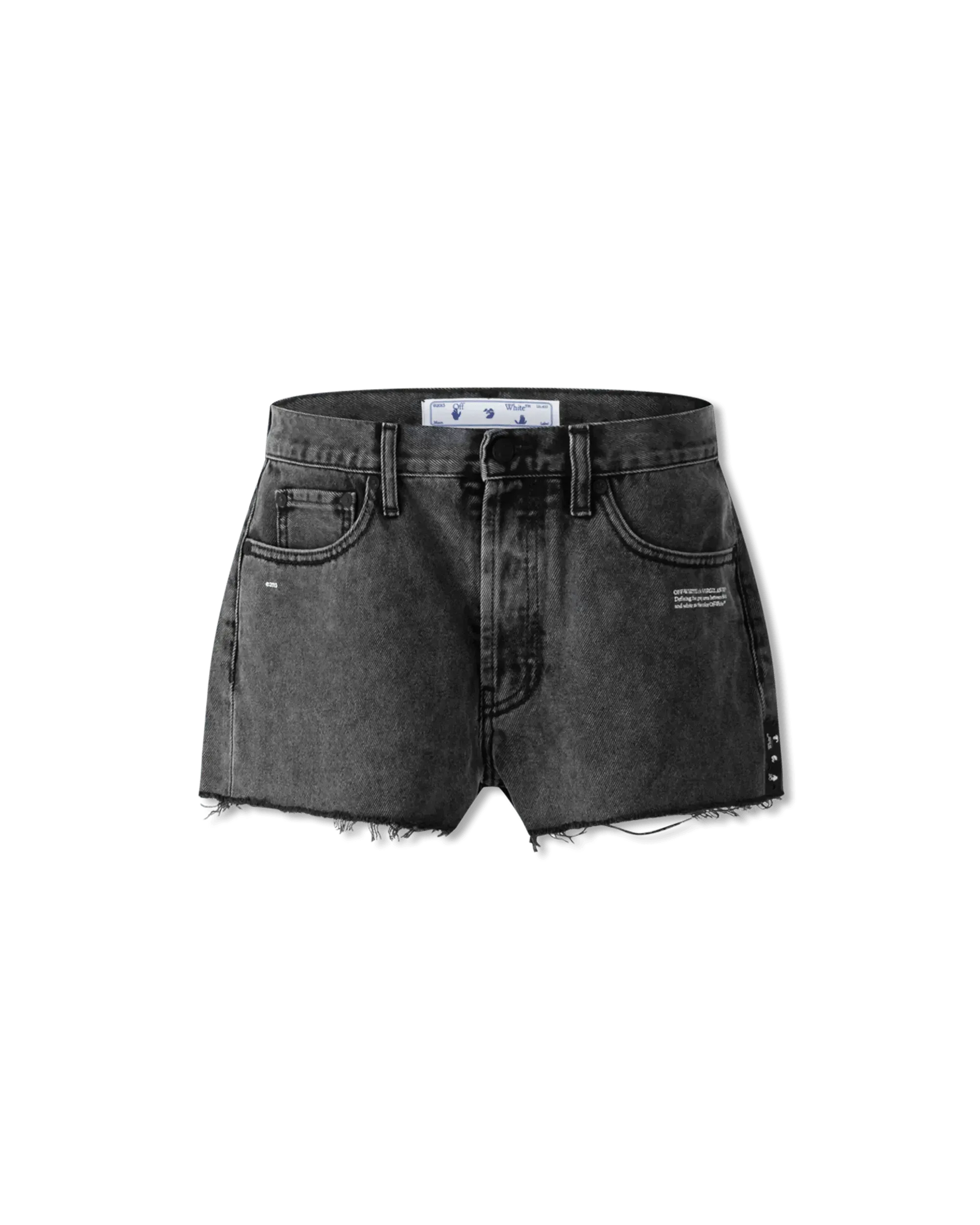 Stonewashed Denim Shorts