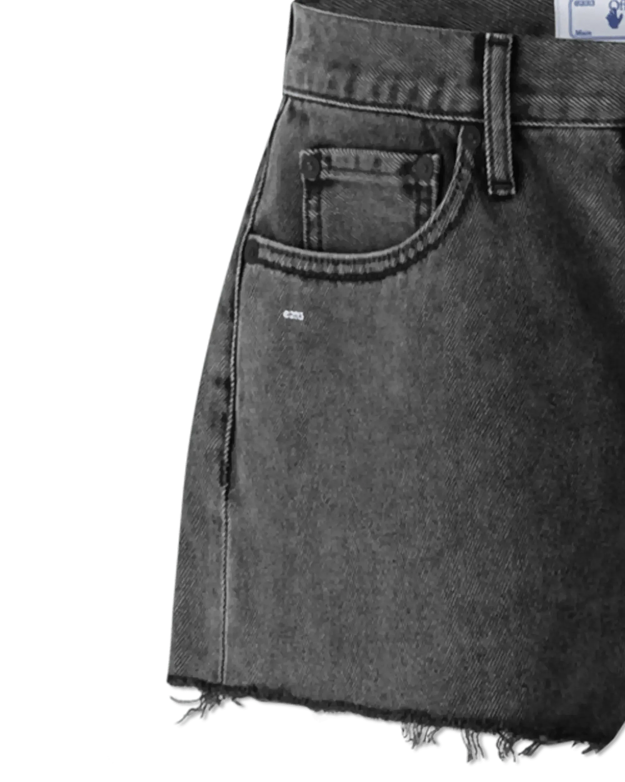 Stonewashed Denim Shorts