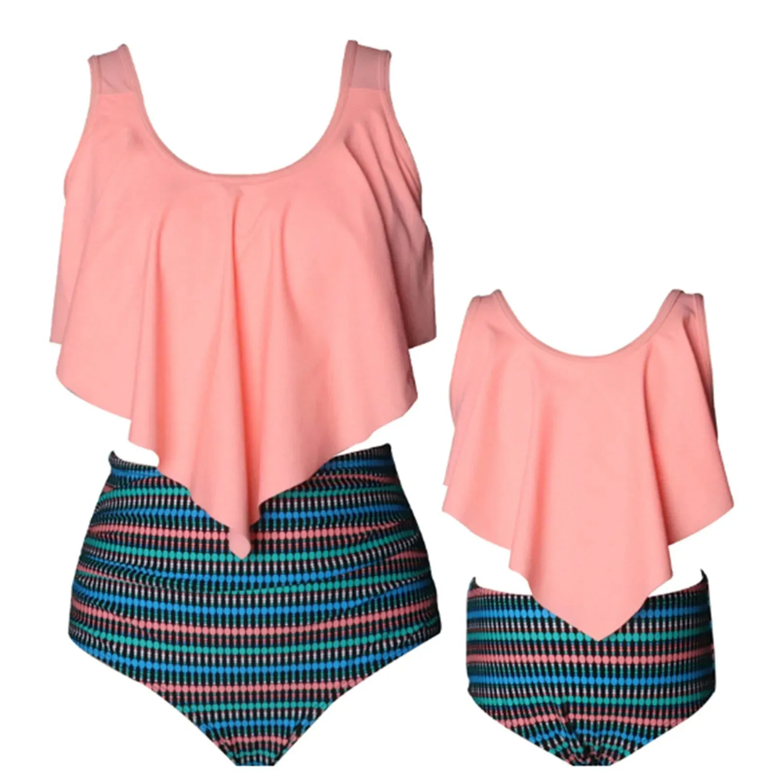Swimsuit 2024 Trendy Retro Boho Cute Printed Bikini Summer Fashion Tankini Bikinis Women'S Two Pieces Swimsuit Casual Swimwear
