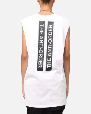 The Anti Order A Logo Merch Oversized Muscle T-Shirt White/Black