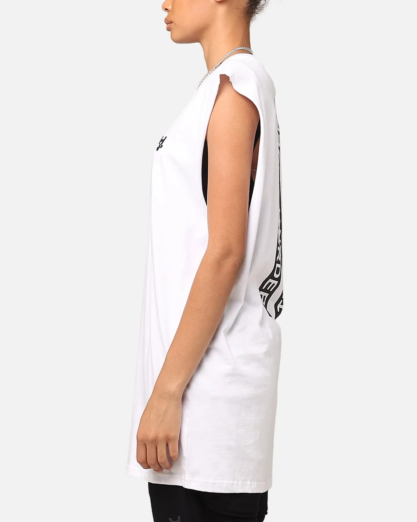 The Anti Order A Logo Merch Oversized Muscle T-Shirt White/Black