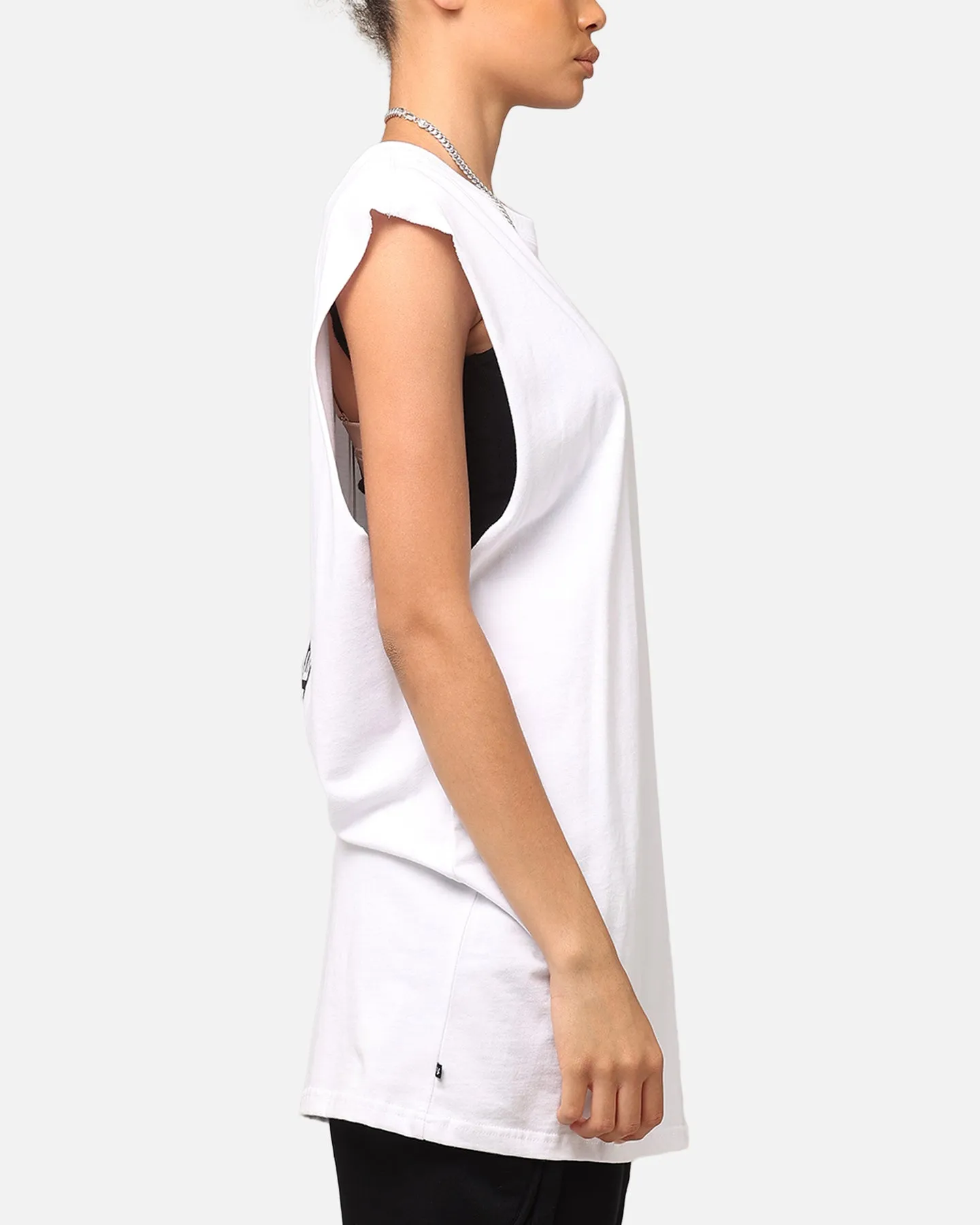 The Anti Order A Logo Merch Oversized Muscle T-Shirt White/Black