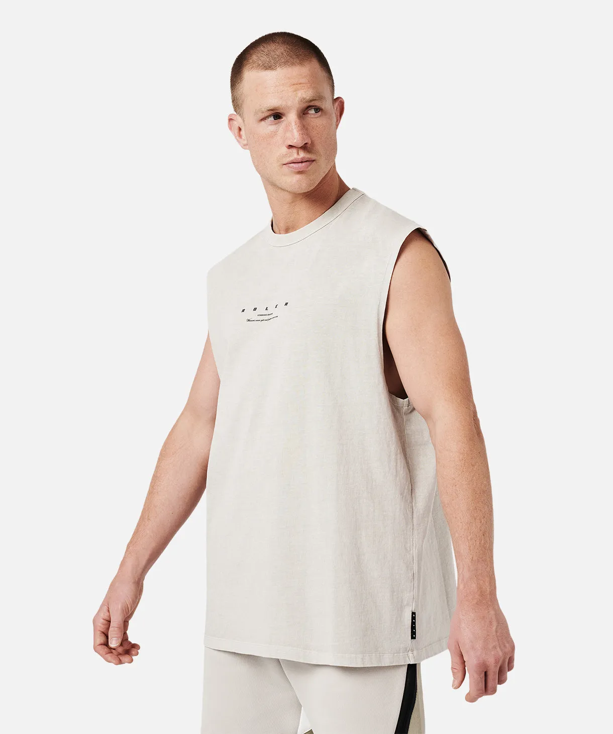 The Lauder Muscle Tee - Light Stone