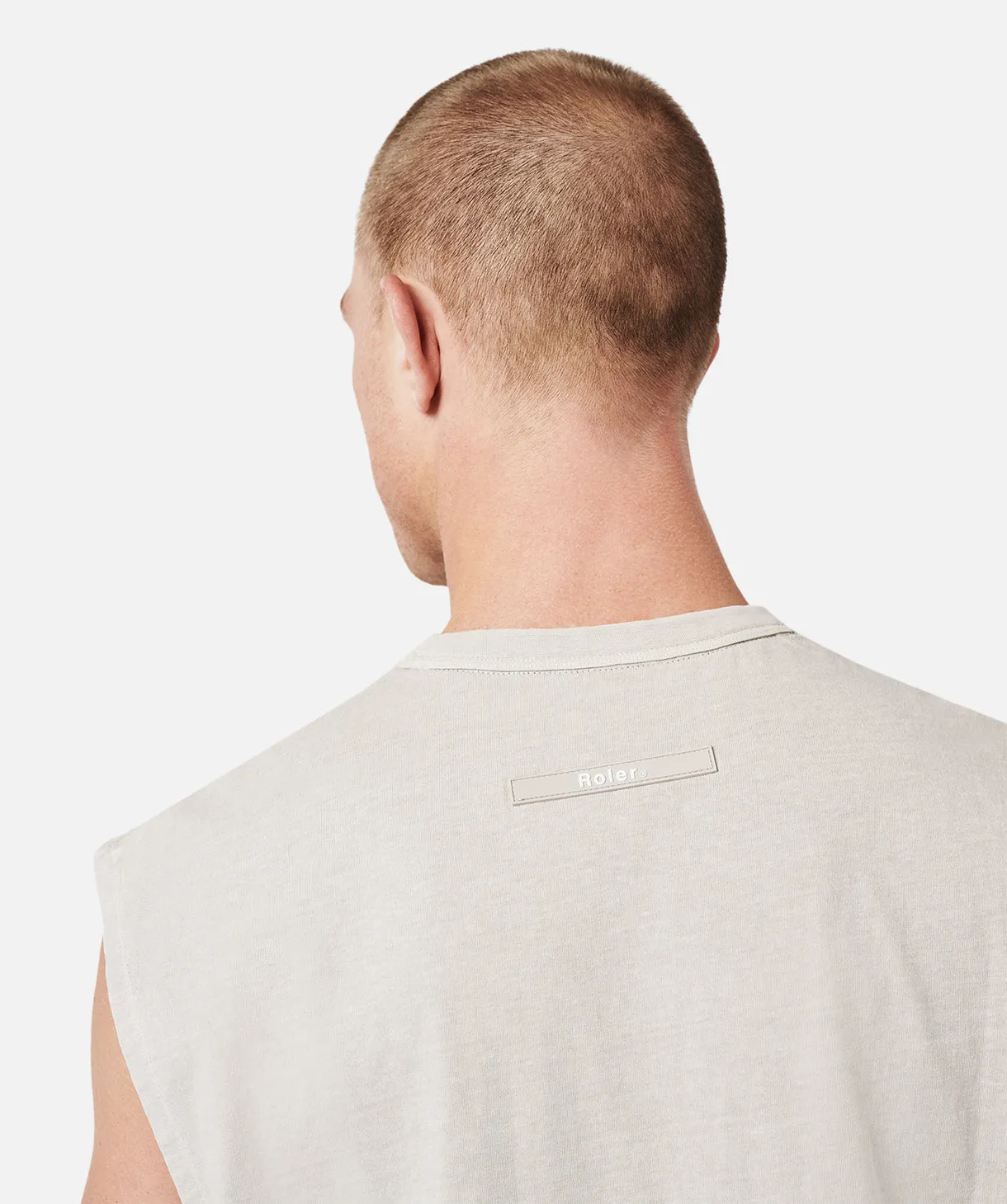 The Lauder Muscle Tee - Light Stone