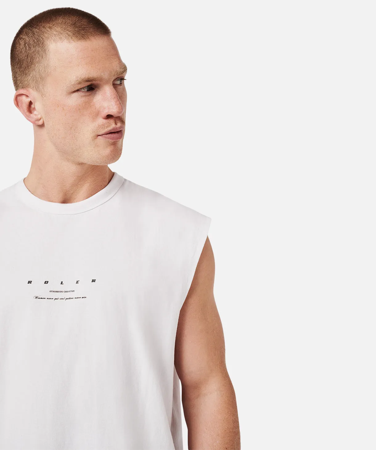 The Lauder Muscle Tee - White