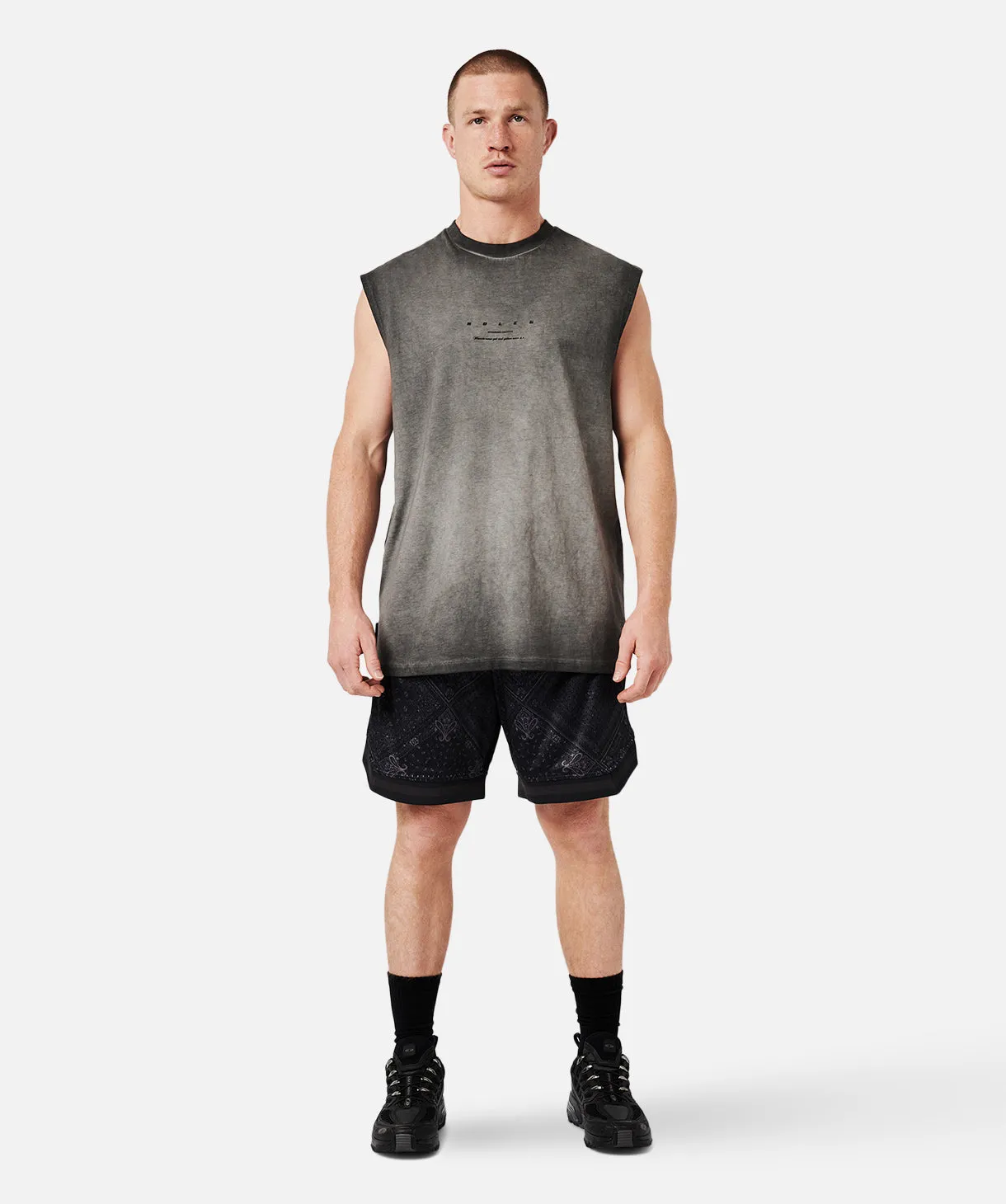 The Roxton Muscle Tee - Charcoal