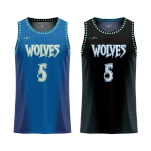 Timberwolves City Core Reversible Basketball Singlet Design Your Own Custom