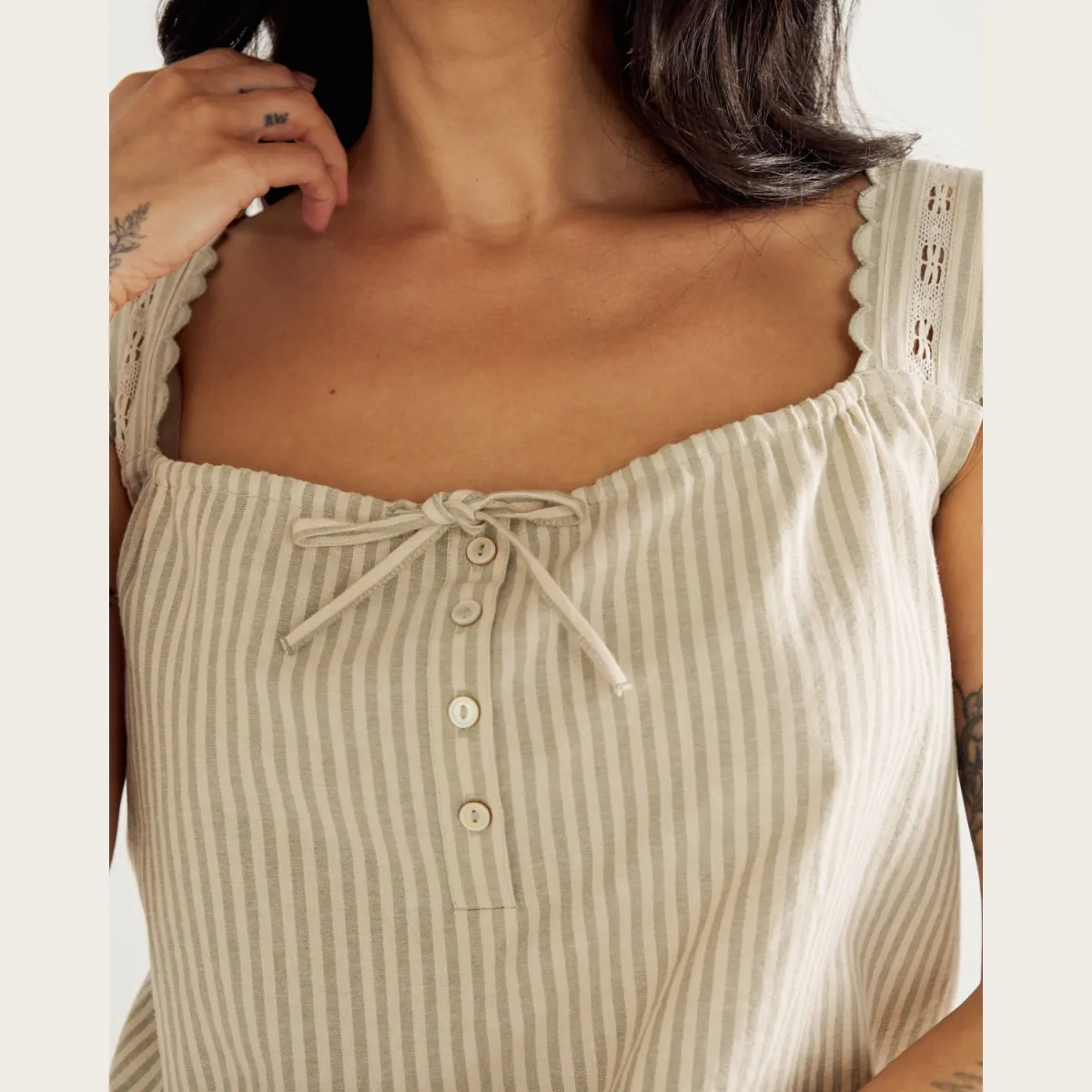 Women's Linen Artisanal Tank