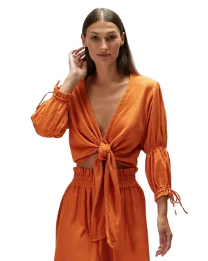 Womens Rosa Top - Tangerine