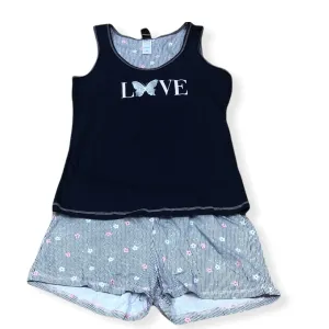 Women's Two Piece Cotton Jersey Knit Boxer Set with Tank Top